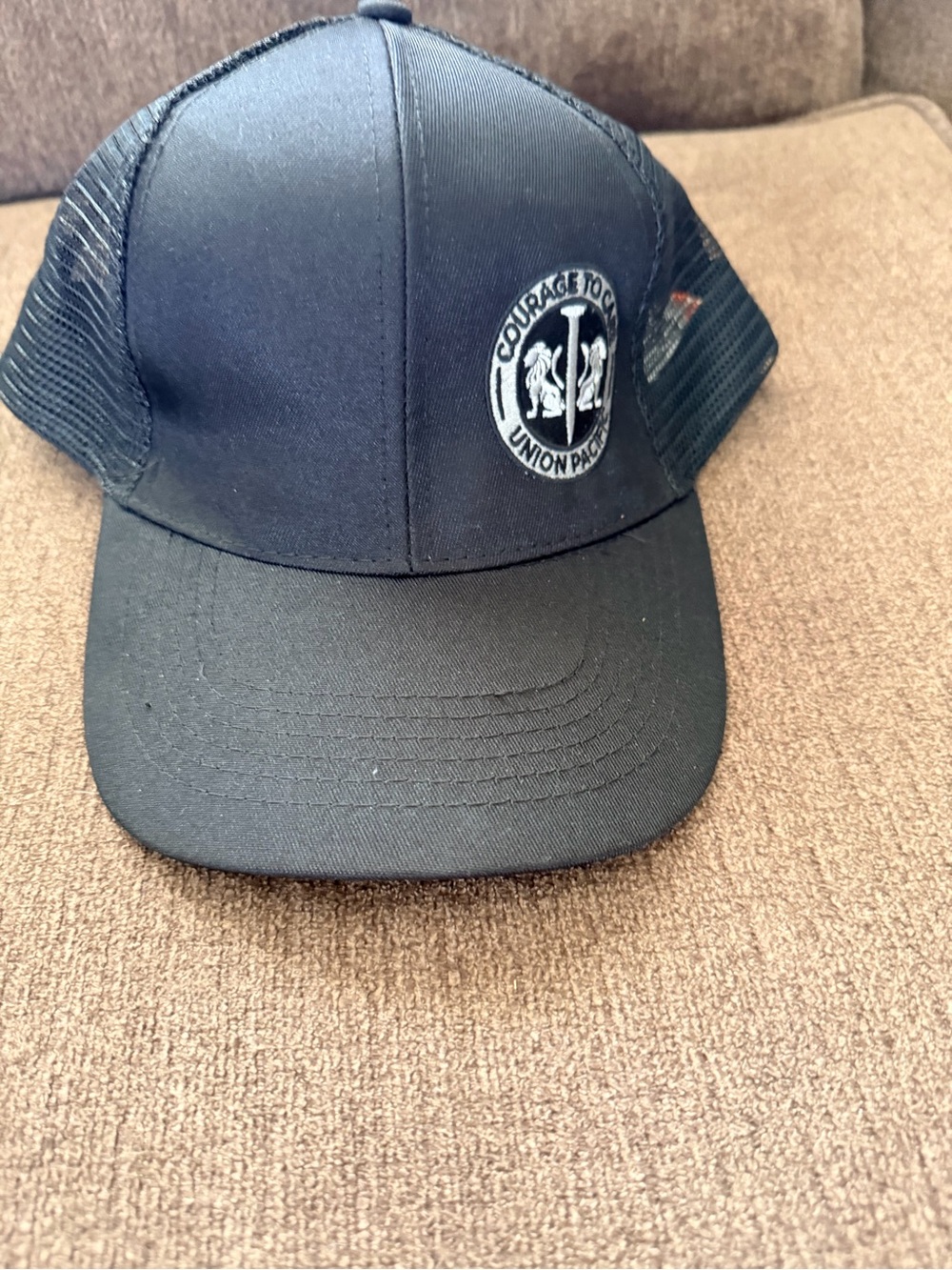 'Courage to Care' Black Trucker Cap Union Pacific Railroad